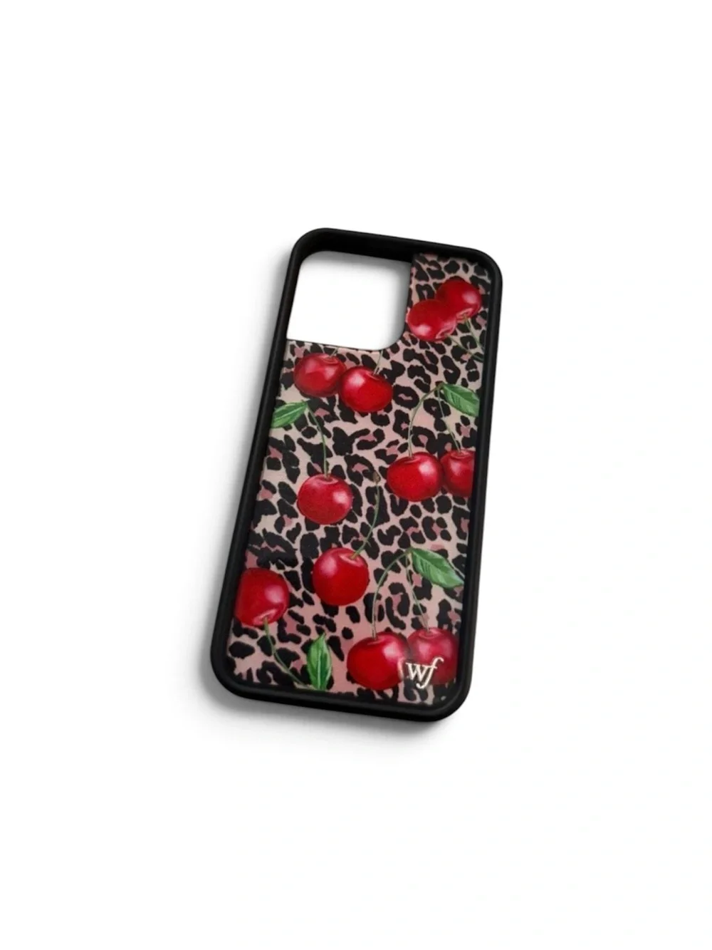 Wildflower iPhone 16 pro max Cherry Leopard Print Phone Case - Red